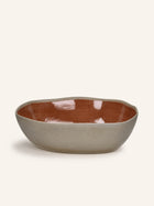 PRIMEVAL - cuenco para servir - porcelana - L 36,3 x W 33 x H 10 cm - terracota
