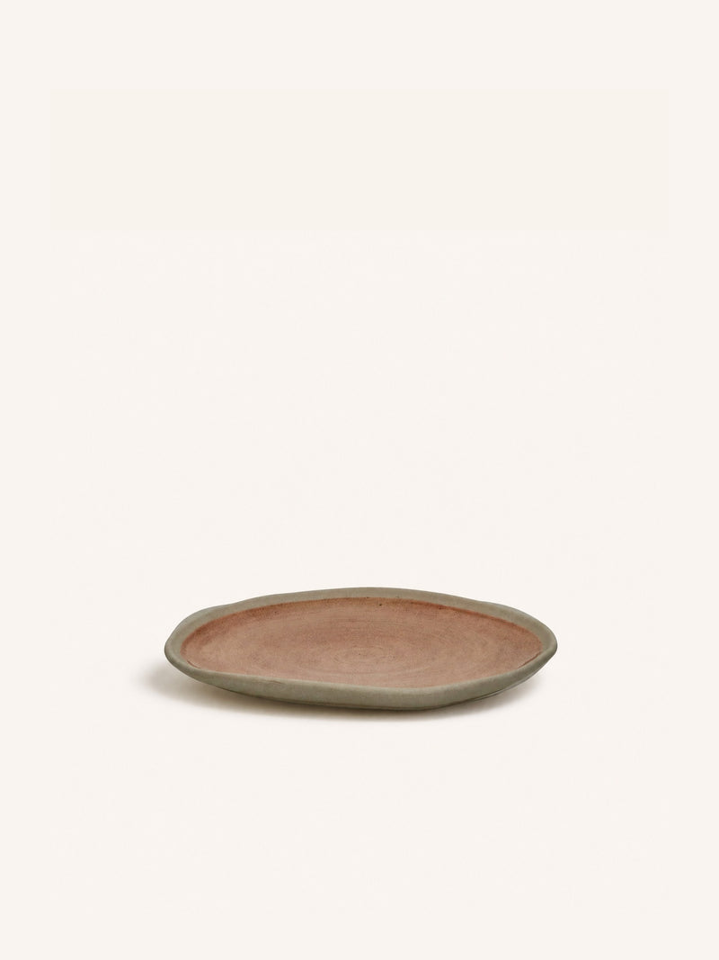 PRIMEVAL - dessert plate - porcelain - L 16,5 x W 15 x H 1,4 cm - terracotta