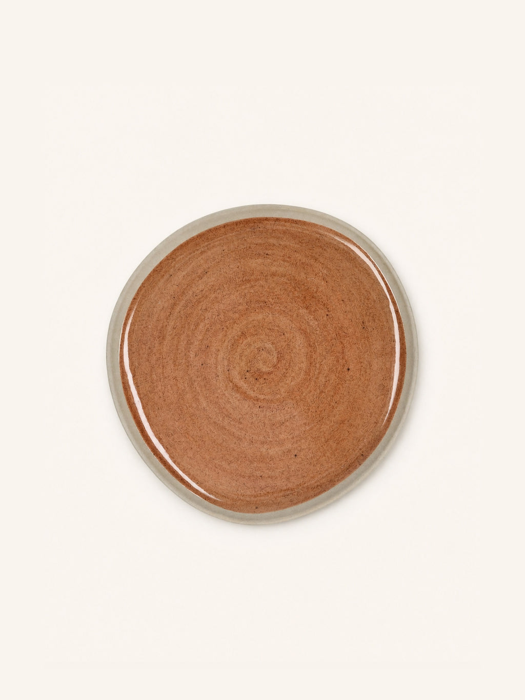 PRIMEVAL - ontbijtbord - porselein - L 20,4 x W 20 x H 1,5 cm - terracotta