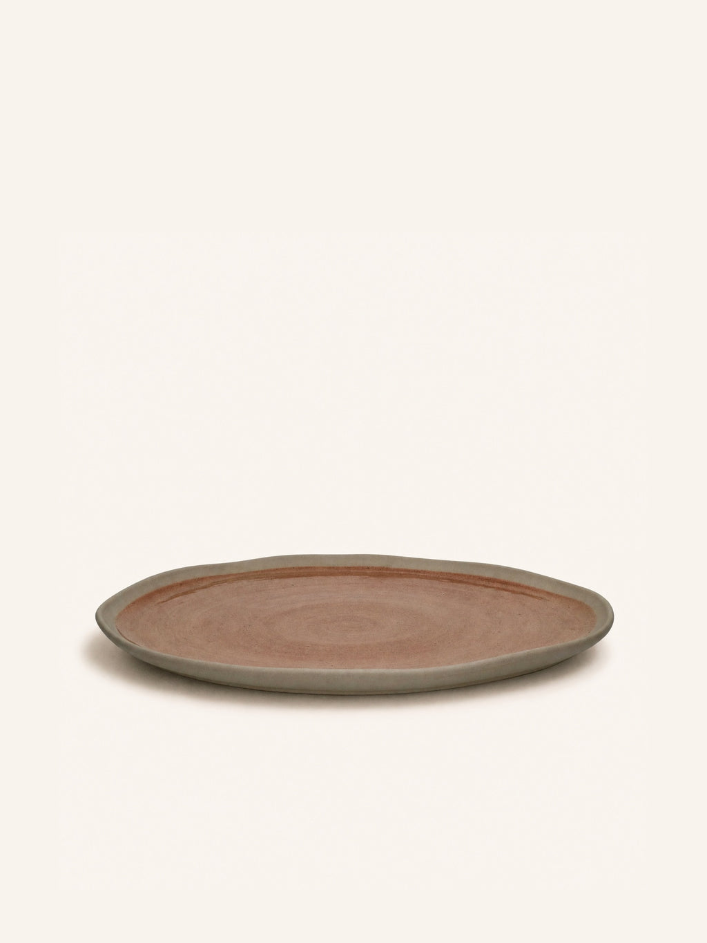 PRIMEVAL - plato llano - porcelana - L 27 x W 24,3 x H 1,5 cm - terracota