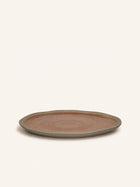 PRIMEVAL - plato llano - porcelana - L 27 x W 24,3 x H 1,5 cm - terracota