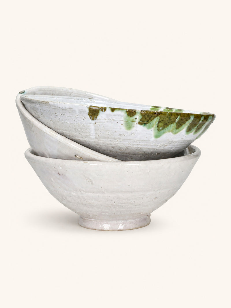 AZAHARA - bowl - clay - DIA 28 x H 10,5 cm - white