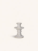 Wit – AZAHARA - bougeoir - argile - H 15 cm - blanc