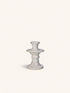 AZAHARA - candlestick - clay - H 15 cm - white