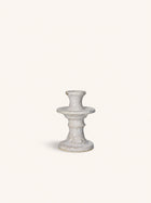 AZAHARA - candlestick - clay - H 22 cm - white