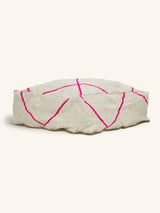 Roze – KELIM - cuscino da pavimento - lana - L 54 x W 54 x H 20 cm - fucsia