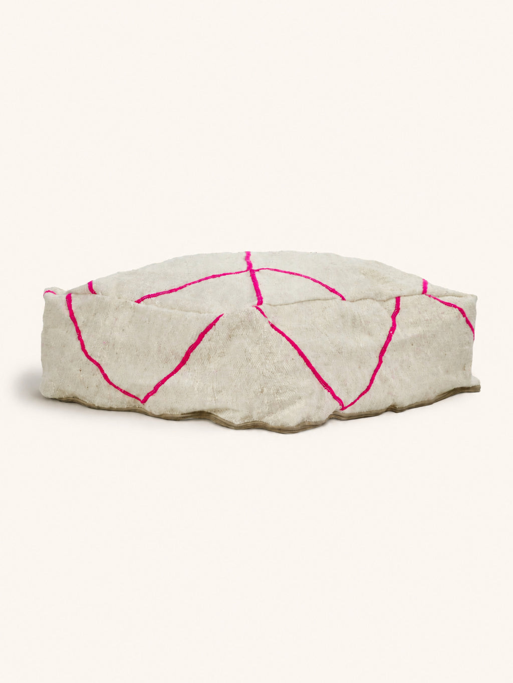 KELIM - cojín de suelo - lana - L 54 x W 54 x H 20 cm - fucsia