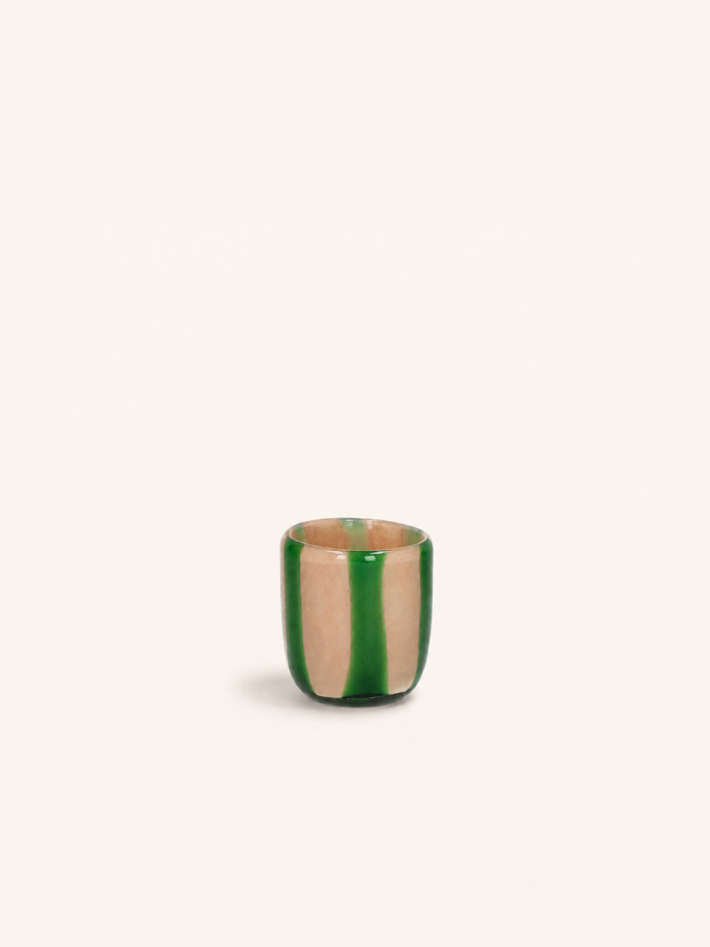 CANNES - vaas / windlicht - glas - DIA 7 x H 8 cm - groen