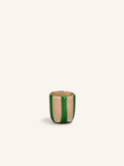 CANNES - vaas / windlicht - glas - DIA 7 x H 8 cm - groen