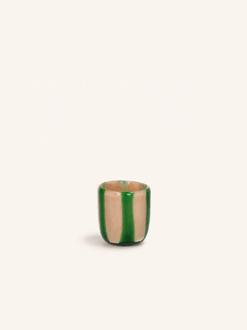 CANNES - jarrón / portavelas - vidrio - DIA 7 x H 8 cm - verde