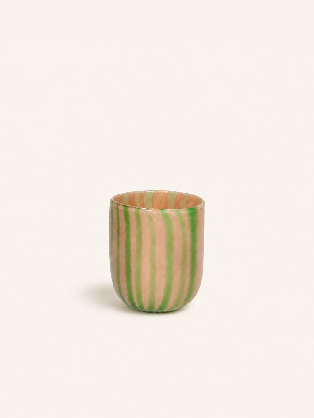 CANNES - vaas / windlicht - glas - DIA 9 x H 11 cm - groen