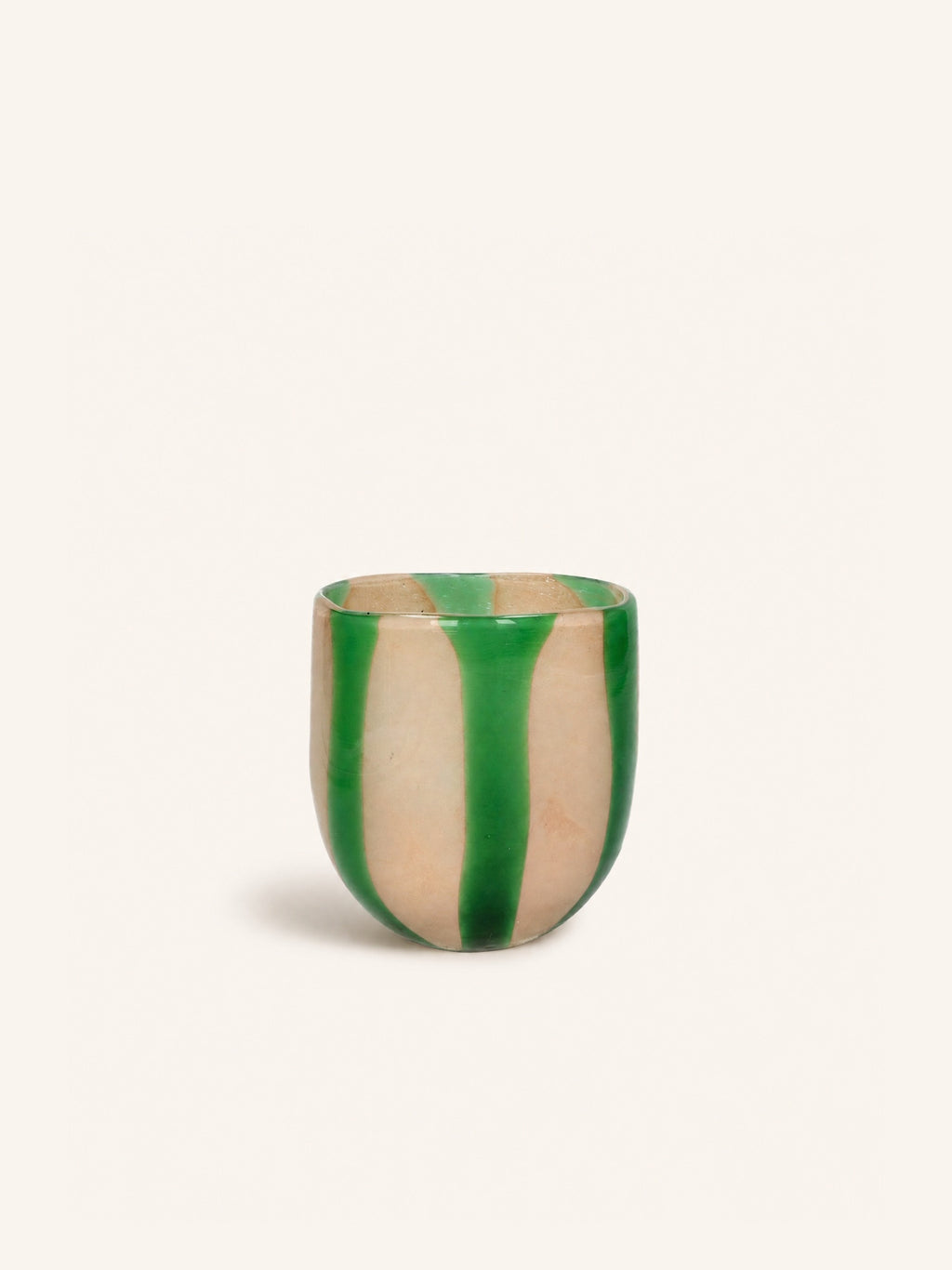 CANNES - jarrón / portavelas - vidrio - DIA 13 x H 14,5 cm - verde