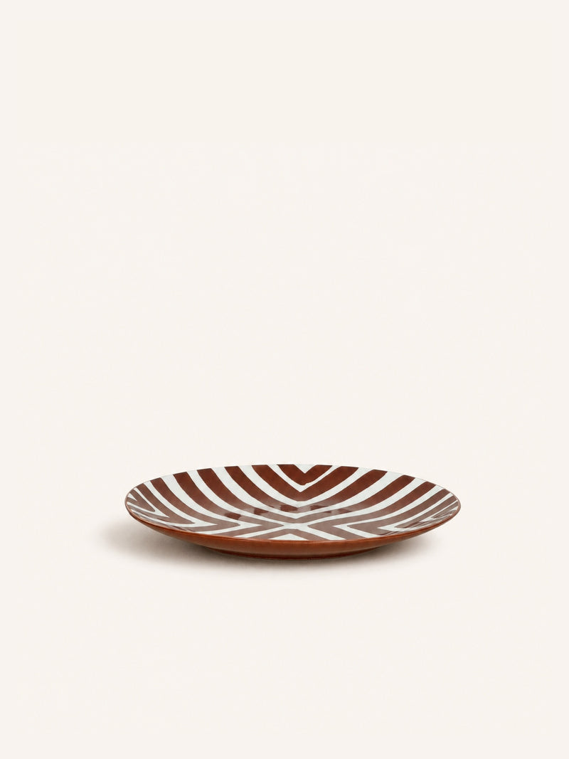 AMUSE - dessertbord - porselein - DIA 22 H 2 cm - roest