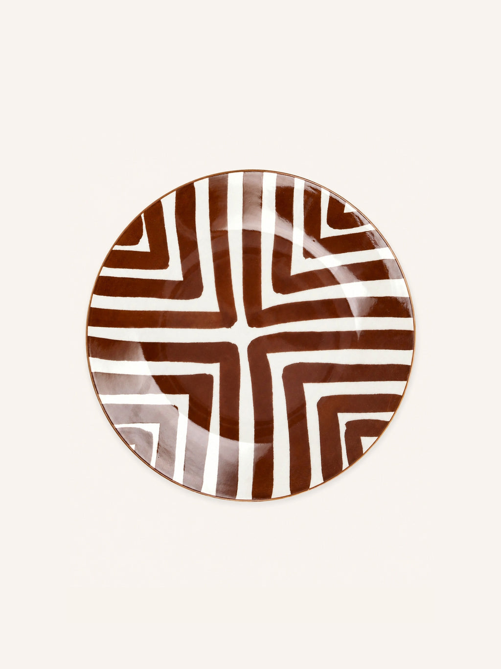 AMUSE - assiette plate - porcelaine - DIA 27 x H 2,5 cm - rouille