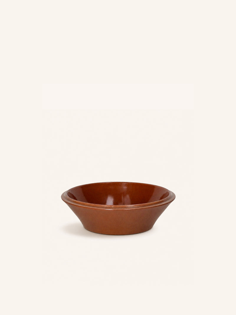 AMUSE - soepkom - porselein - DIA 18 x H 5,5 cm - bruin