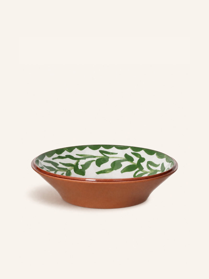 AMUSE - serveerkom - porselein - DIA 30 x H 7 cm - groen