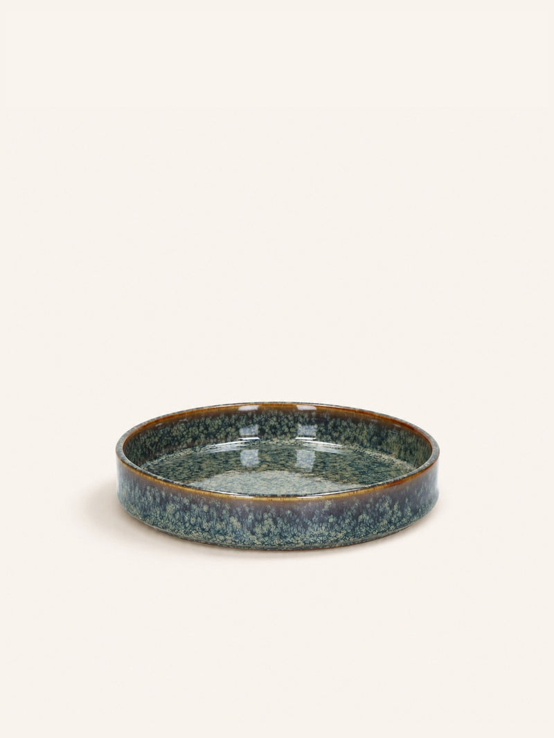 RASA - kom - porselein - DIA 16 x H 3 cm - brons