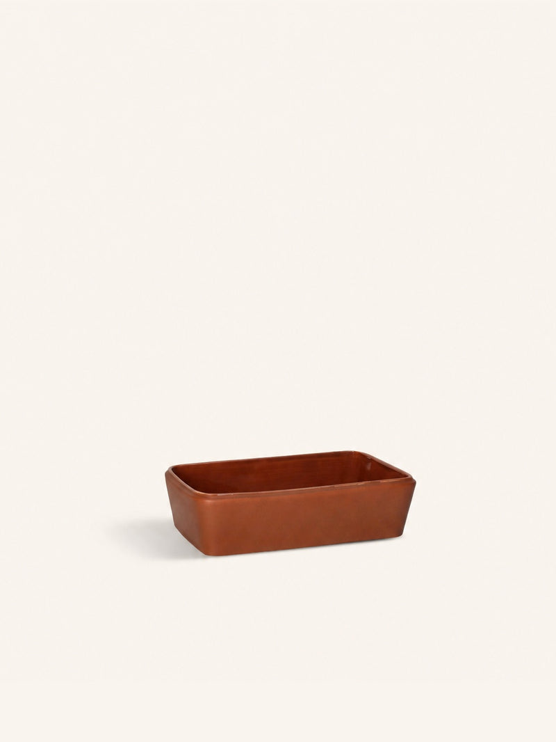 AMUSE - ovenschotel - porselein - L 15 x W 10 x H 4,5 cm - bruin
