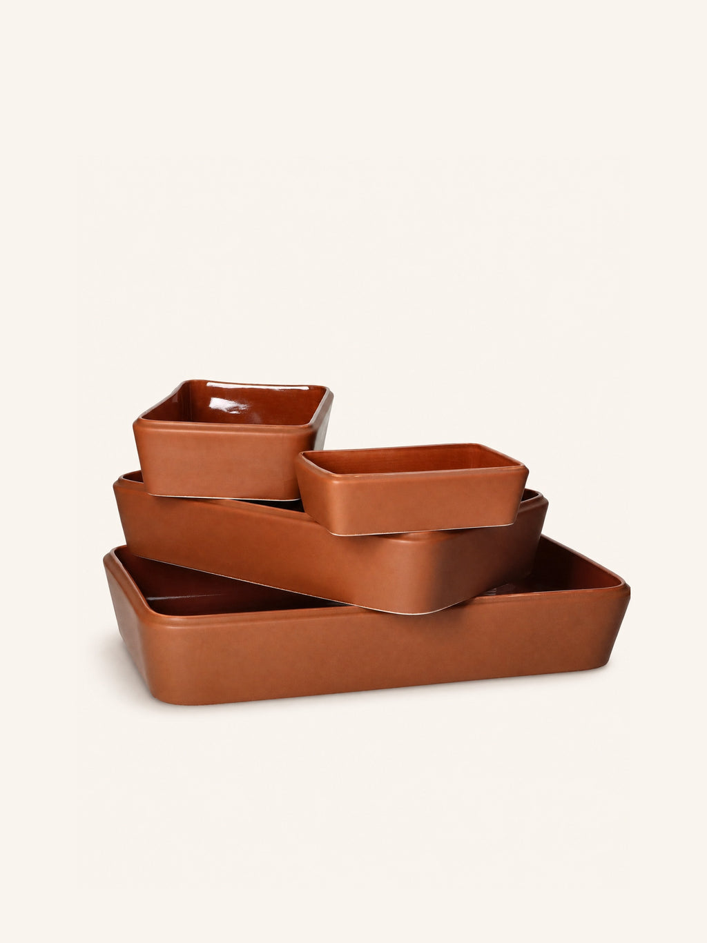 AMUSE - Auflaufform - Porzellan - L 22 x W 14 x H 6 cm - Braun