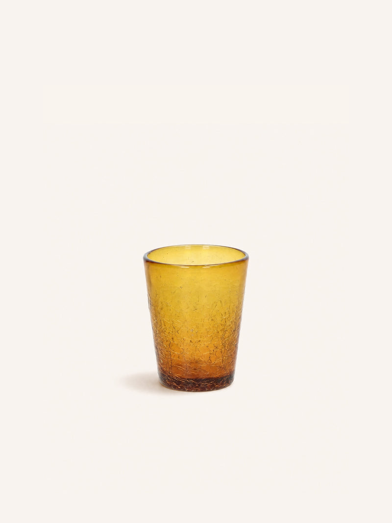 HIELO - water glass - glass - DIA 8 x H 10 cm - amber