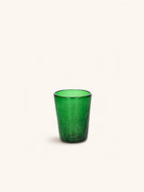 Groen – HIELO - bicchiere da acqua - vetro - DIA 8 x H 10 cm - verde scuro