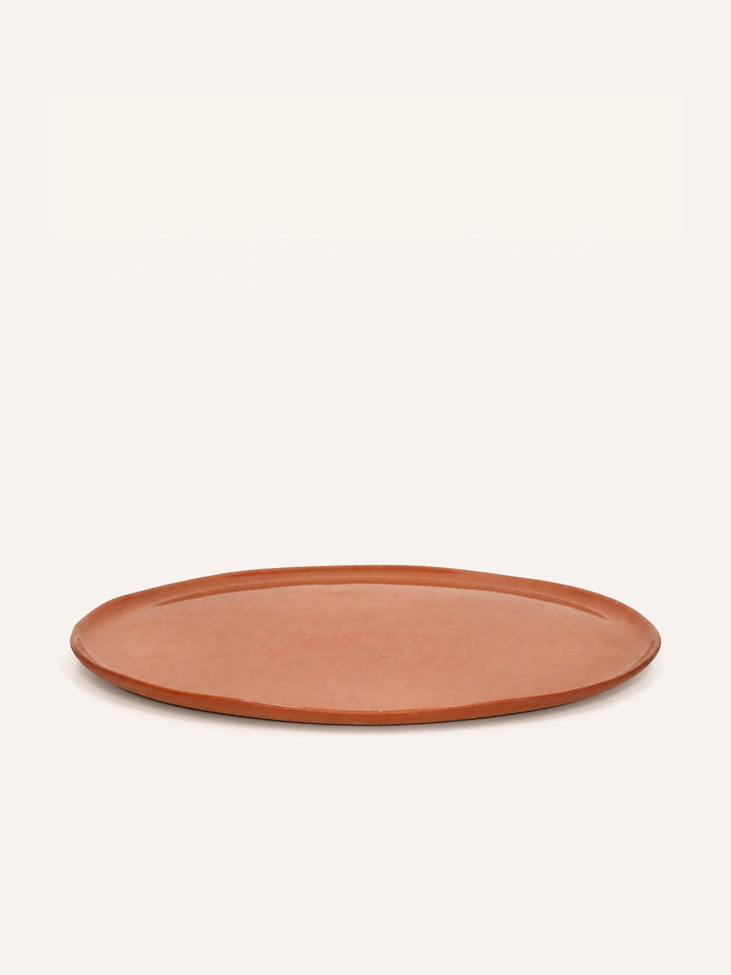 MARIAGE - assiette plate - porcelaine - DIA 26,5 x H 1 cm - terracotta