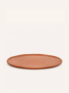 MARIAGE - assiette plate - porcelaine - DIA 26,5 x H 1 cm - terracotta