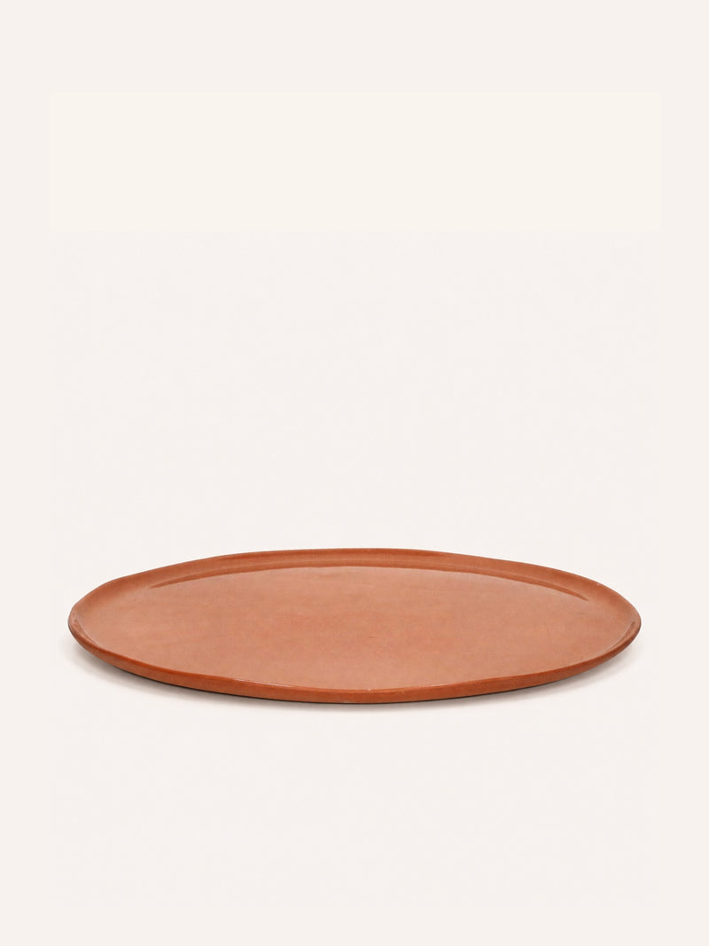 MARIAGE - piatto piano - porcellana - DIA 26,5 x H 1 cm - terracotta