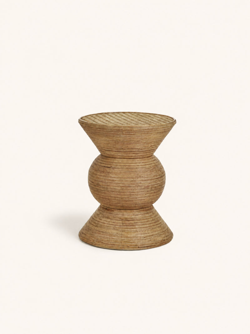 TAMBOU - side table - rattan - DIA 40 x H 50,5 cm - natural