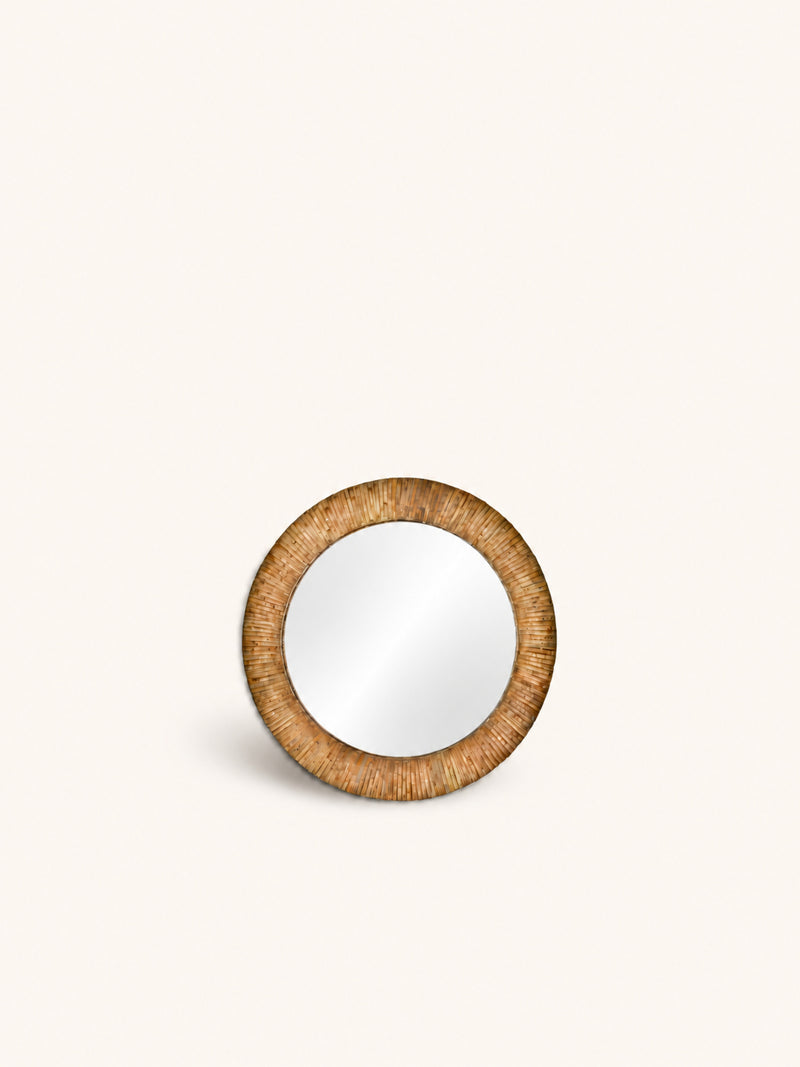 IMAGINAR - spiegel - rotan - DIA 45 x W 3,5 cm - naturel