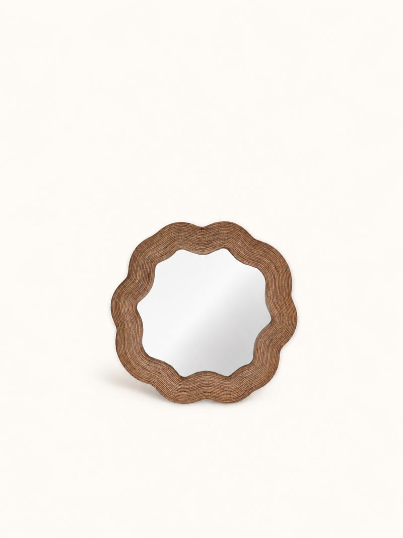 REFLET - spiegel - rotan - DIA 50 x W 2,5 cm - naturel