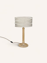 Beige – MAESTRO - lampe de table - rotin - DIA 38 x H 60 cm - naturel
