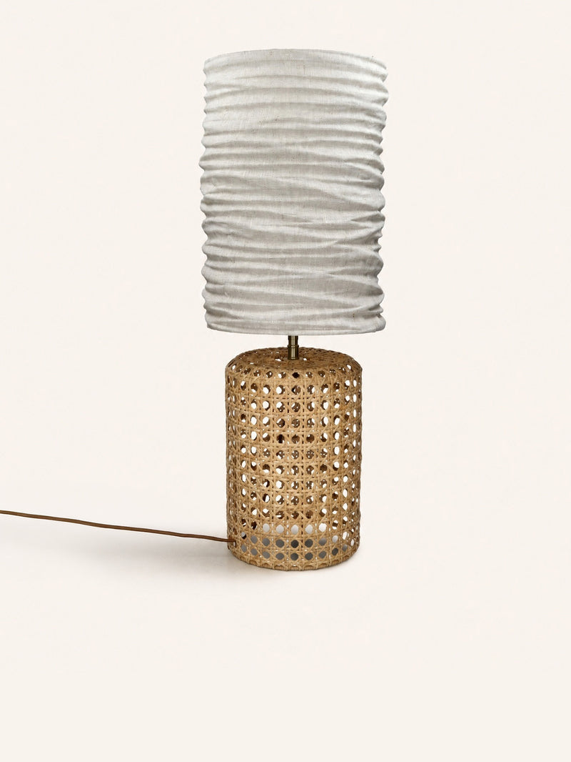 MAESTRO - table lamp - rattan - DIA 26 x H 71,5 cm - natural