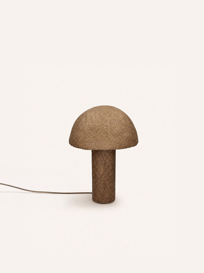 TIERRA - table lamp - paper pulp - DIA 29 x H 38 cm - coffee
