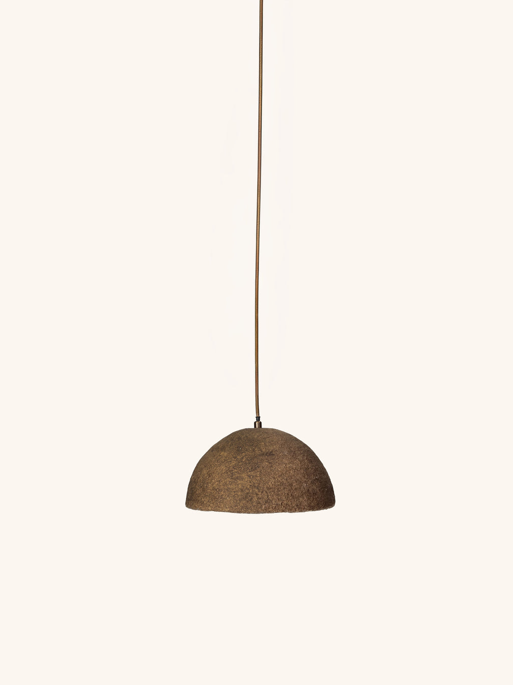 TIERRA - lampada a sospensione - pasta di carta - DIA 29 x H 17 cm - caffè