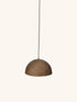 TIERRA - lampada a sospensione - pasta di carta - DIA 36,5 x H 18,5 cm - caffè