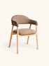 AMANDE - stoel - eik - L 56 x W 54 x H 81 cm - beige