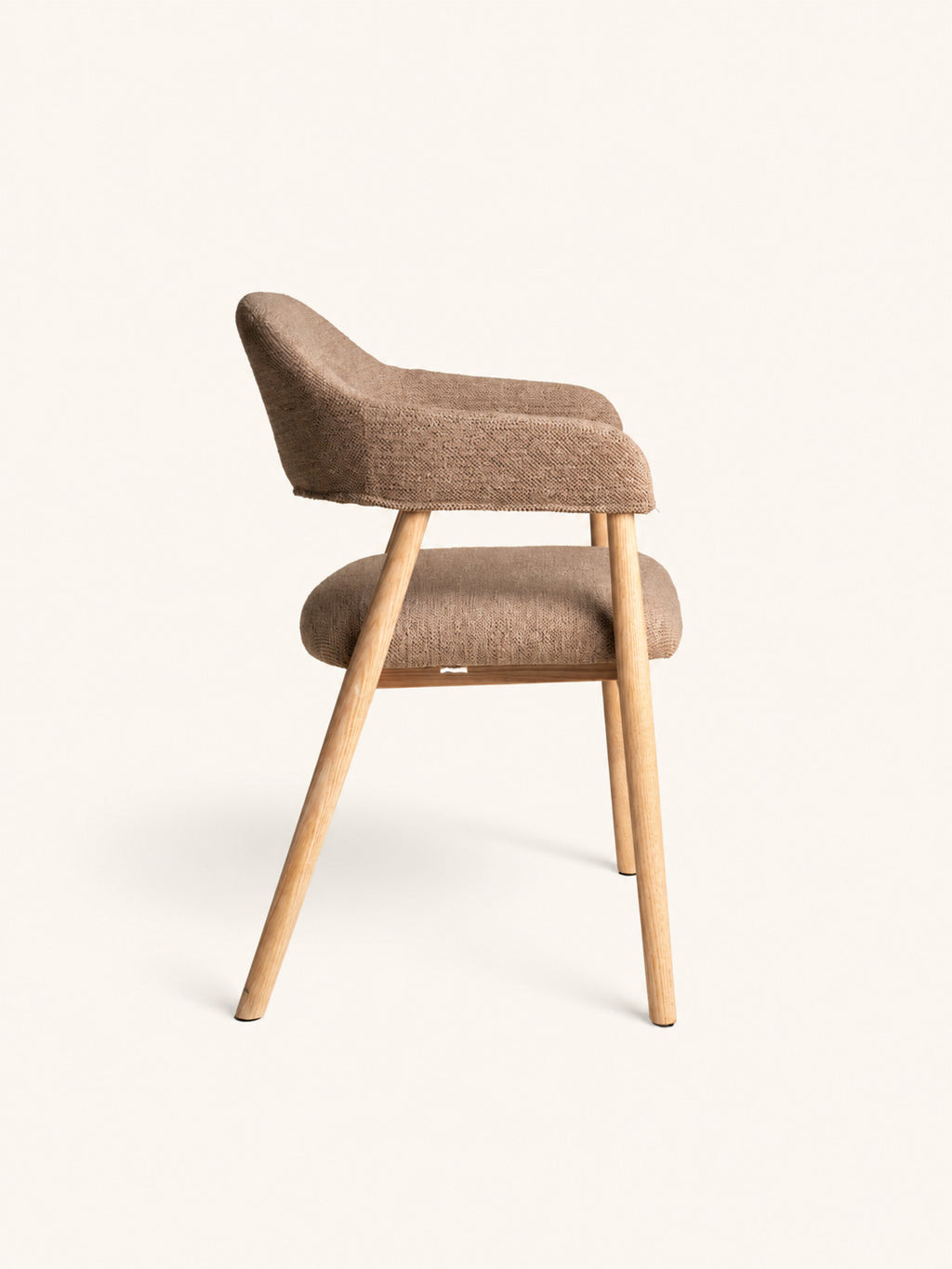 AMANDE - silla - roble - L 56 x W 54 x H 81 cm - beige