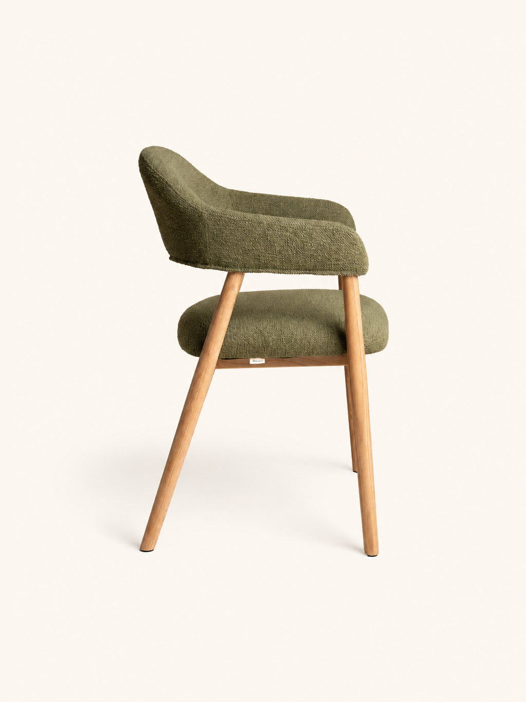 AMANDE - stoel - eik - L 56 x W 54 x H 81 cm - groen