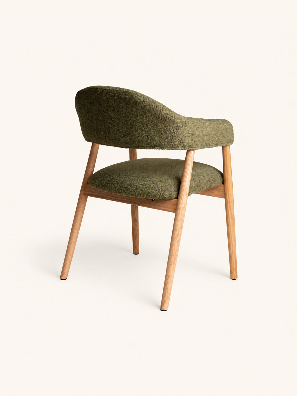 AMANDE - stoel - eik - L 56 x W 54 x H 81 cm - groen