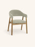 AMANDE - stoel - eik - L 56 x W 54 x H 81 cm - gebroken wit