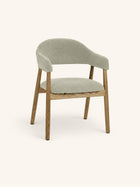 AMANDE - stoel - eik - L 56 x W 54 x H 81 cm - gebroken wit