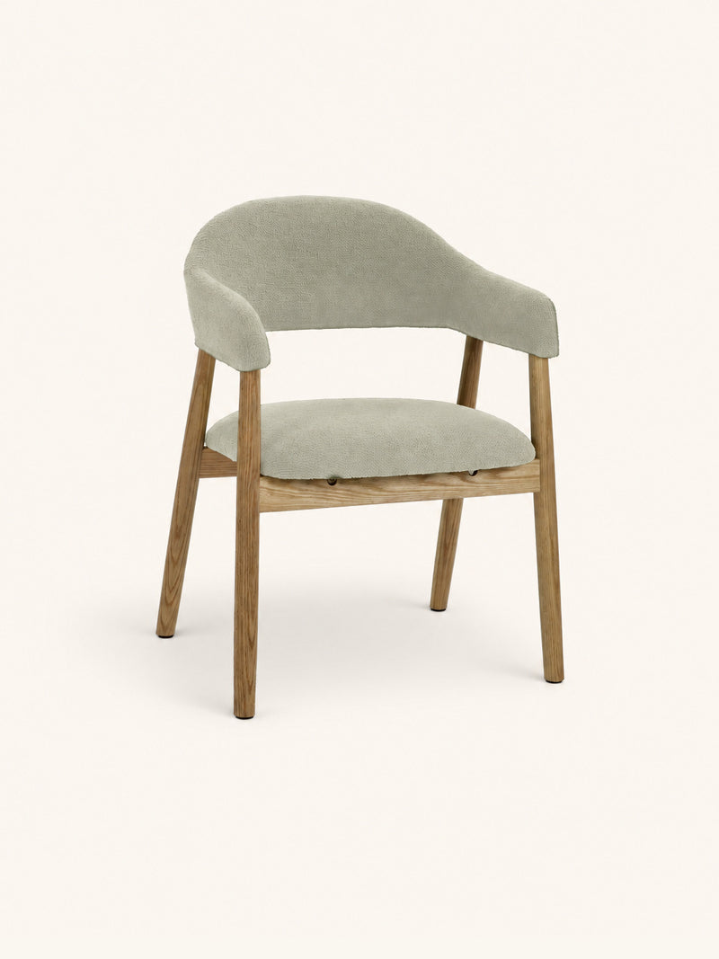 AMANDE - Stuhl - Eiche - L 56 x W 54 x H 81 cm - gebrochenes Weiß