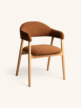 Rood – AMANDE - silla - roble - L 56 x W 54 x H 81 cm - óxido