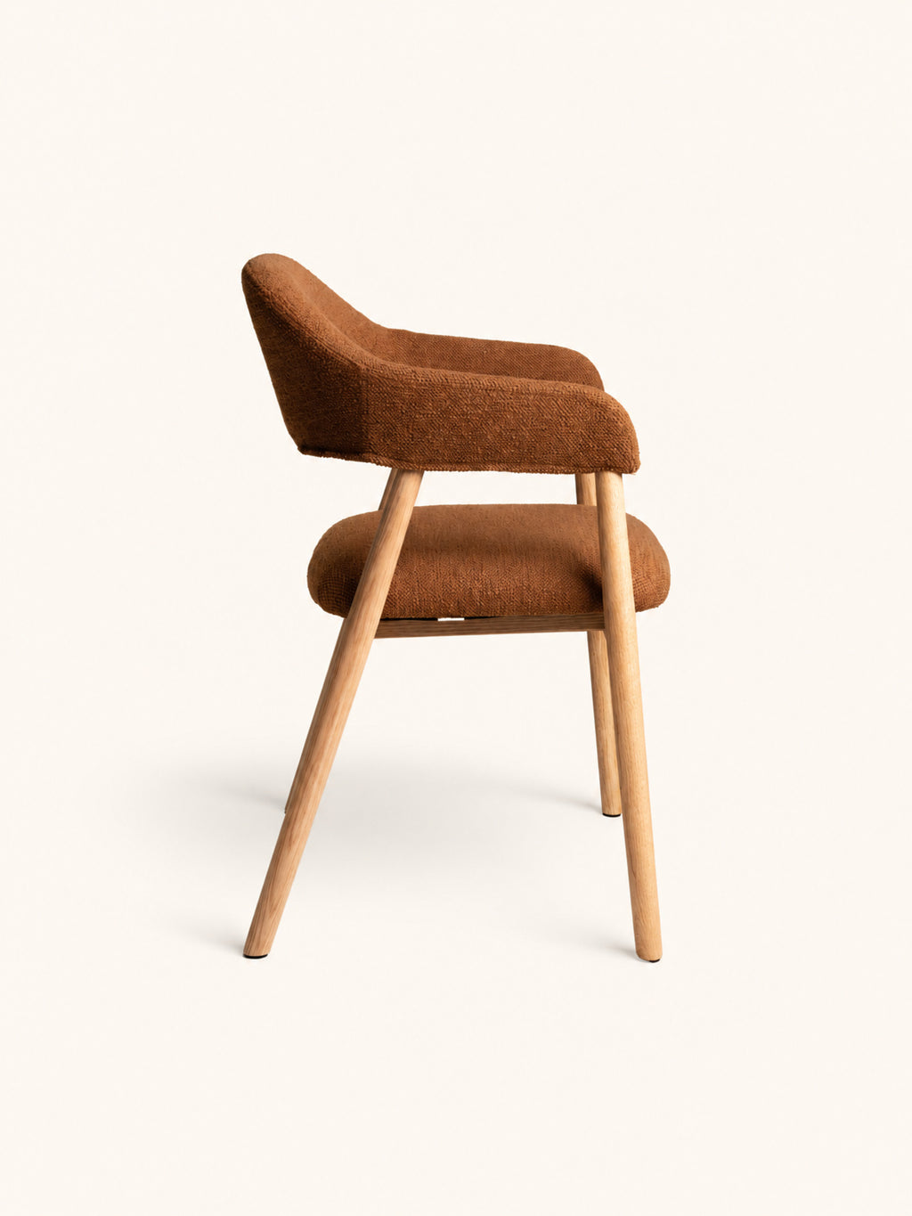 AMANDE - chair - oak - L 56 x W 54 x H 81 cm - rust
