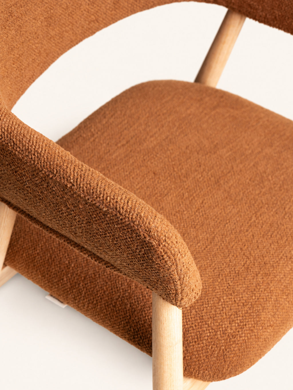 AMANDE - chair - oak - L 56 x W 54 x H 81 cm - rust