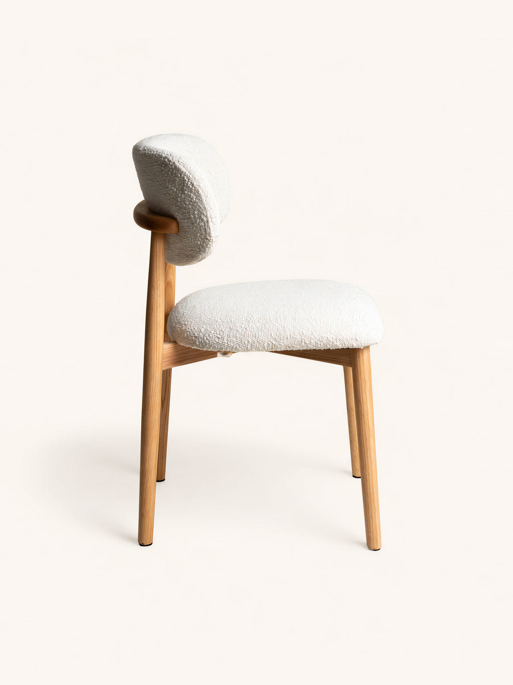 HAZEL - Stuhl - Eiche - L 48,5 x W 50,5 x H 80 cm - gebrochenes Weiß