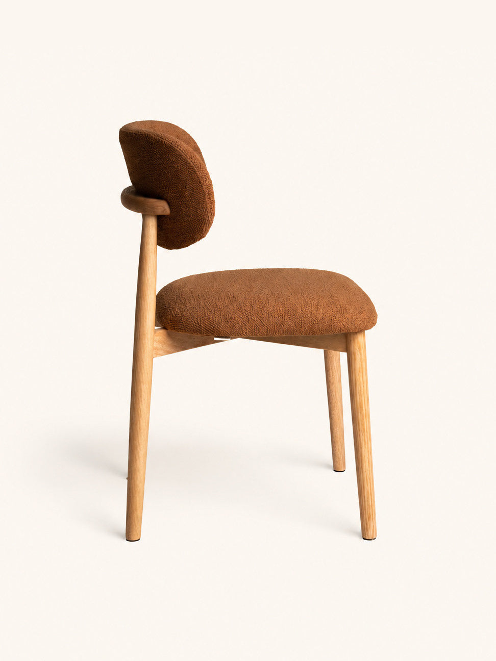 HAZEL - stoel - eik - L 48,5 x W 50,5 x H 80 cm - roest