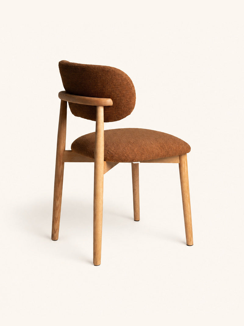 HAZEL - stoel - eik - L 48,5 x W 50,5 x H 80 cm - roest