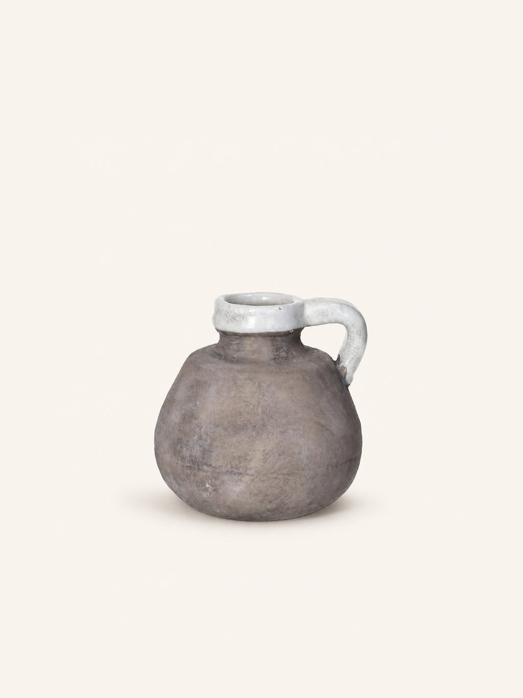 EARTH - Vase - Terrakotta - DIA 14 x H 14 cm - weiß